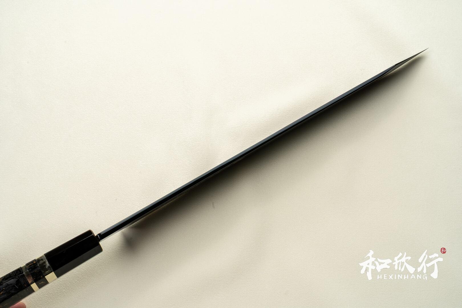 山脇刃物Yamawaki Hamono 鄉右馬允義弘作青一鋼墨流褐返勘所型切付300mm